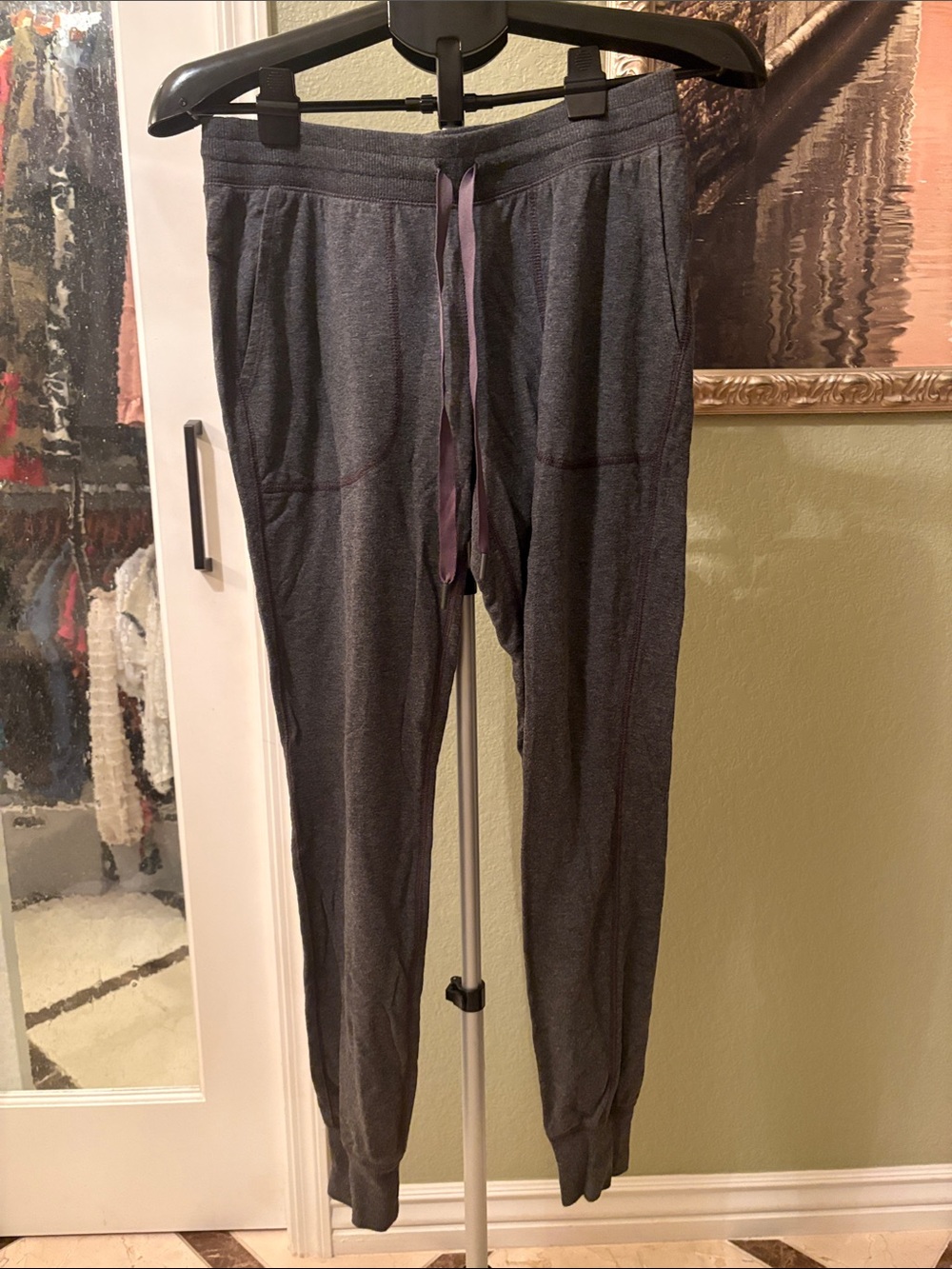 Amazon Essentials Women’s Charcoal Gray Drawstring Joggers